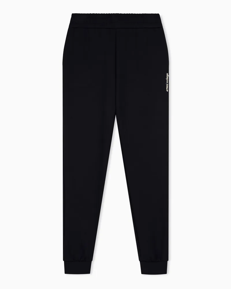 Armani Exchange Pantaloni regular fit in jersey scuba stretch Nero