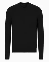 Armani Exchange OFFICIAL STORE Maglione In Filato Morbido Nero