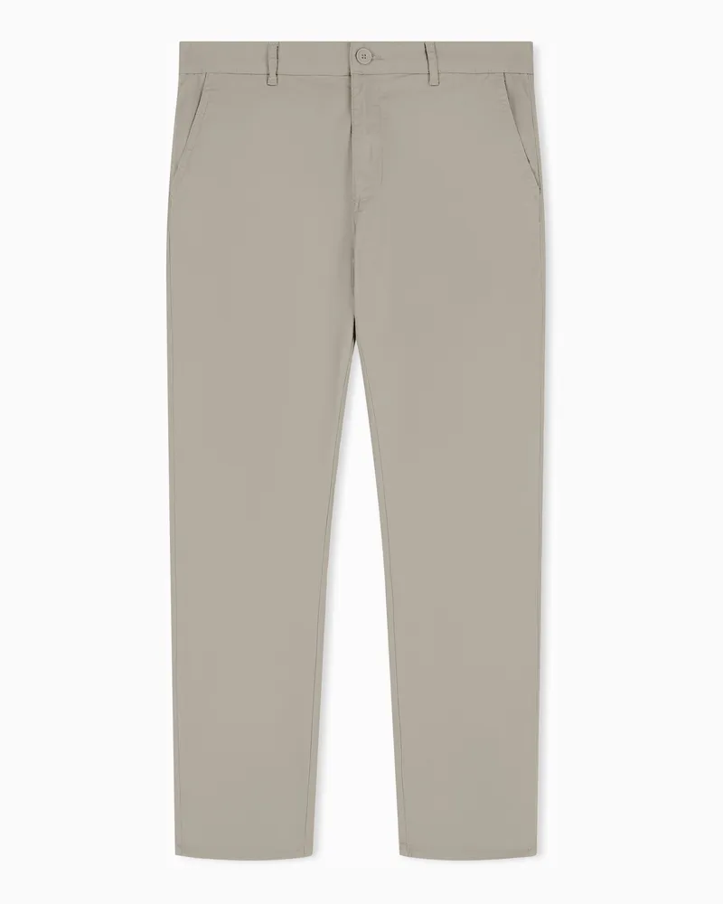 Armani Exchange Pantaloni in Twill di Cotone Stretch Beige