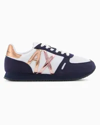 Armani Exchange OFFICIAL STORE Sneakers In Microfibra Con Logo Fantasia