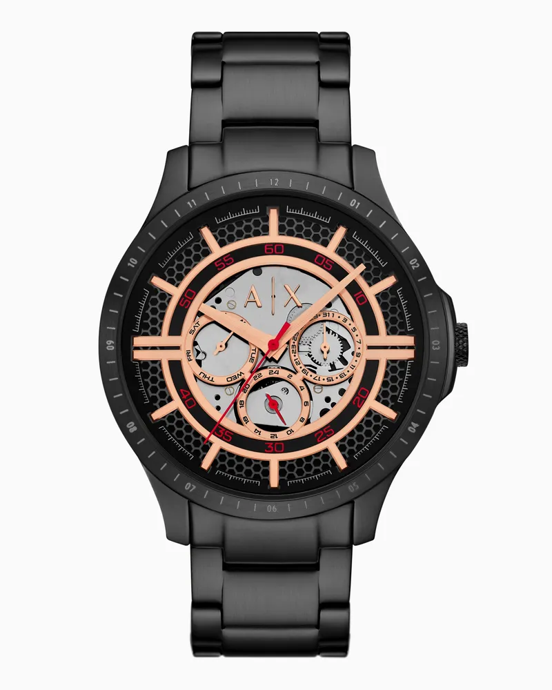 Armani Exchange Orologio multifunzione in acciaio inossidabile nero Multicolore