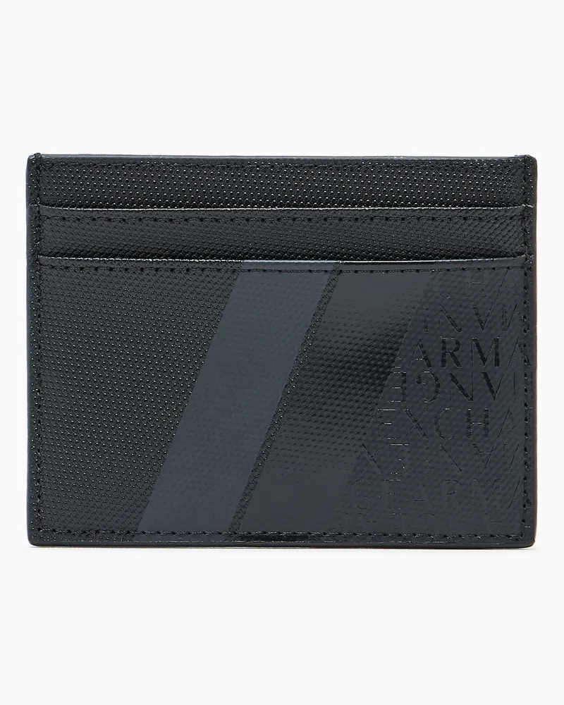 Armani Exchange Portafoglio bifold texture liscia Nero