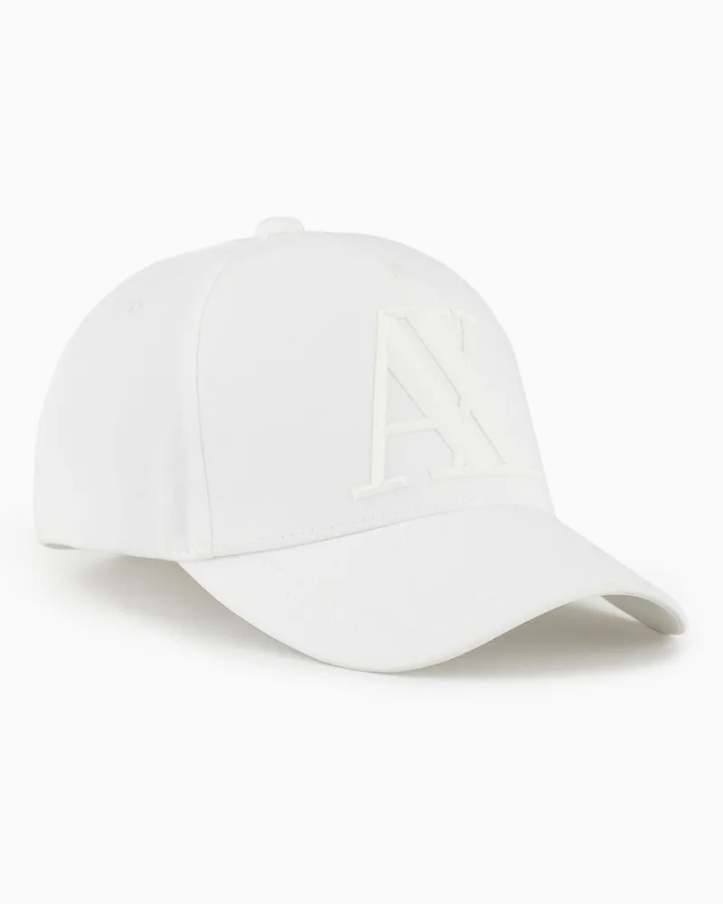 Armani Exchange Cappello con visiera e logo Bianco