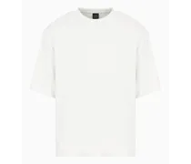 Armani Exchange OFFICIAL STORE T-shirt Relaxed Fit In Cotone Con Logo Tono Su Tono Bianco