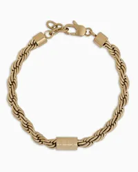 Armani Exchange OFFICIAL STORE Gold-tone Stainless Steel Chain Bracelet Oro