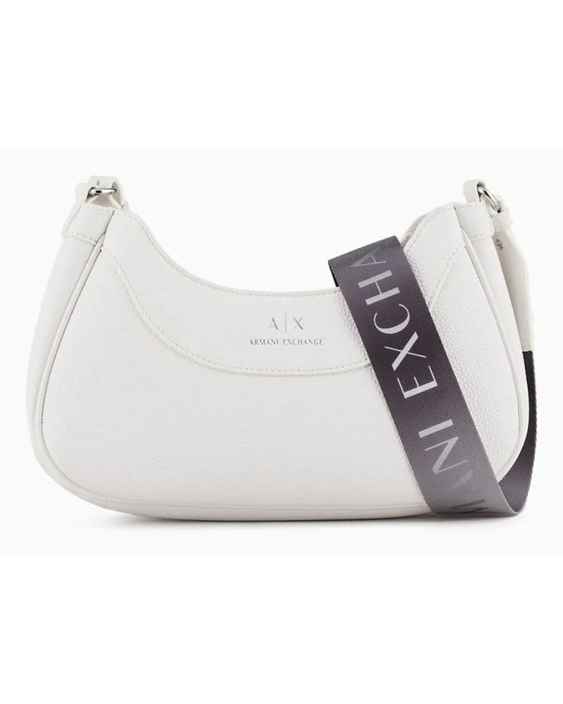 Armani Exchange OFFICIAL STORE Borsa Hobo Sagomata Bianco