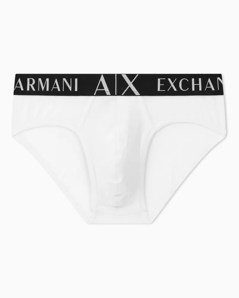 Armani Exchange Slip Classici in Cotone Stretch Comfort Bianco