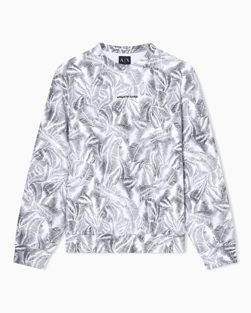 Armani Exchange Felpa French Terry  Senza Cappuccio Beige