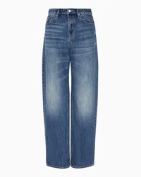 Armani Exchange OFFICIAL STORE Jeans J38 Relaxed Fit In Denim Indigo Di Cotone Rigido Asv Blu