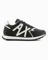 Armani Exchange OFFICIAL STORE Sneakers In Tessuto Tecnico, Mesh E Suede Nero