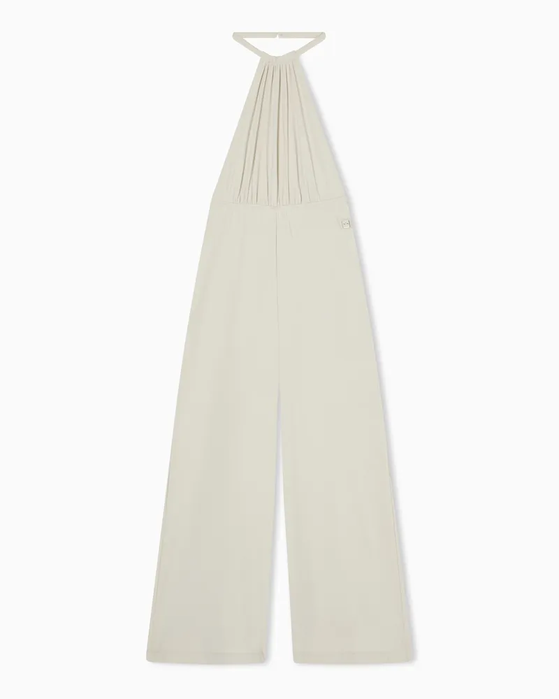 Armani Exchange Tuta in tessuto scuba con schiena scoperta Beige