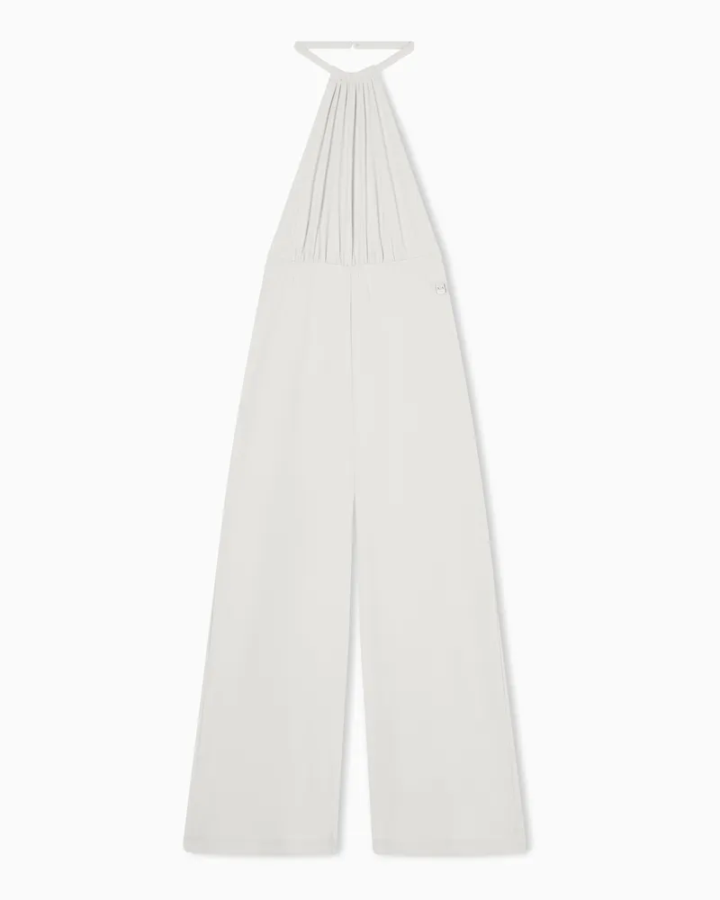 Armani Exchange Tuta in tessuto scuba con schiena scoperta Beige