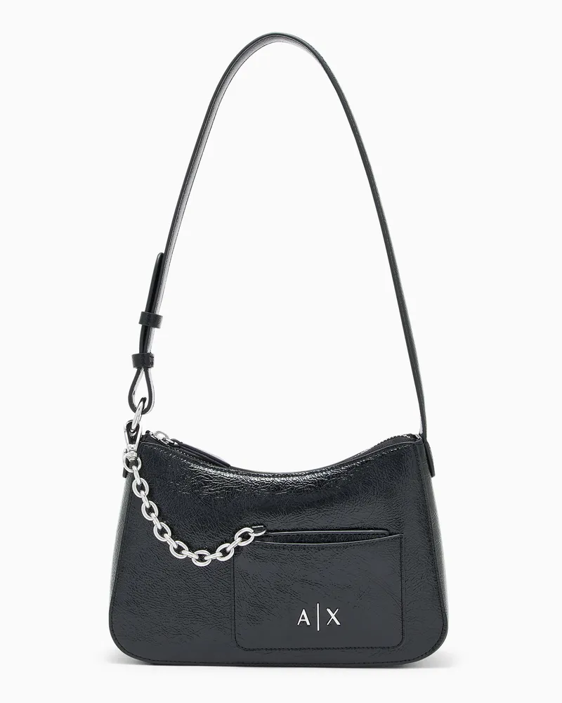 Armani Exchange Mini bag con catena e tracolla regolabile Nero