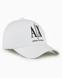 Armani Exchange OFFICIAL STORE Cappello Con Visiera Con Logo Bianco