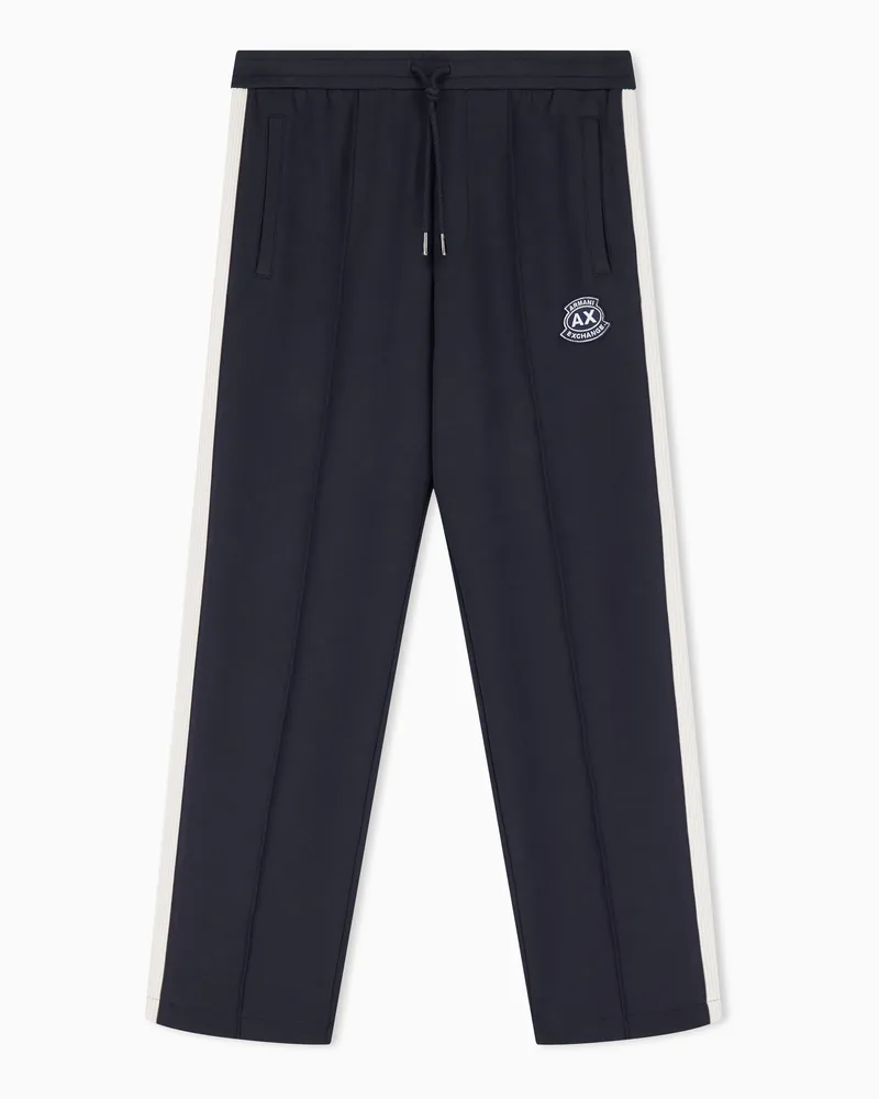 Armani Exchange Pantaloni jogger in tessuto bonded Blu