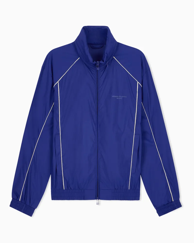 Armani Exchange Blouson leggero in nylon tecnico con finitura opaca Blu