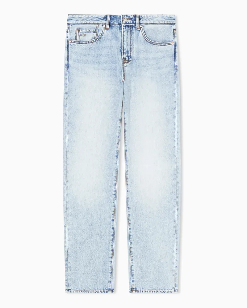 Armani Exchange Jeans Skinny Denim Blu Comfort Effetto Usurato Blu