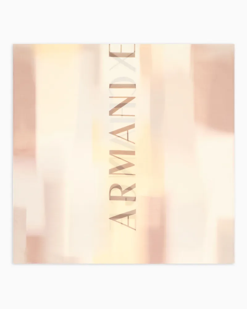 Armani Exchange Sciarpa Leggera in tessuto a fantasia Beige