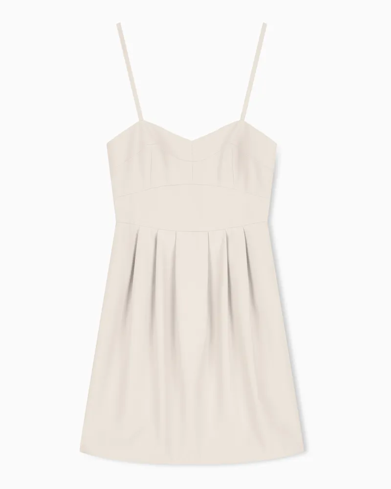 Armani Exchange Abito slim fit in misto viscosa e lana Beige
