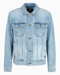 Armani Exchange OFFICIAL STORE Giacca In Denim Effetto Used Denim