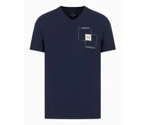 OFFICIAL STORE T-shirt Slim Fit In Cotone Stretch Con Logo Sul Petto
