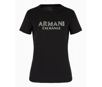 Armani Exchange OFFICIAL STORE T-shirt Regular Fit In Cotone Organico Asv Nero