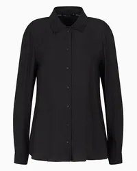 Armani Exchange OFFICIAL STORE Camicia In Popeline Nero