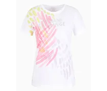 OFFICIAL STORE T-shirt Regular Fit In Cotone Organico Asv Con Stampa Foliage