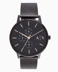 Armani Exchange OFFICIAL STORE Orologio Multifunzione In Maglia Di Acciaio Inossidabile Nero Nero