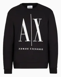 Armani Exchange OFFICIAL STORE Felpa Icon Project In Cotone French Terry Nero