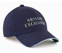 Armani Exchange OFFICIAL STORE Cappello Con Visiera In Cotone Con Logo Blu