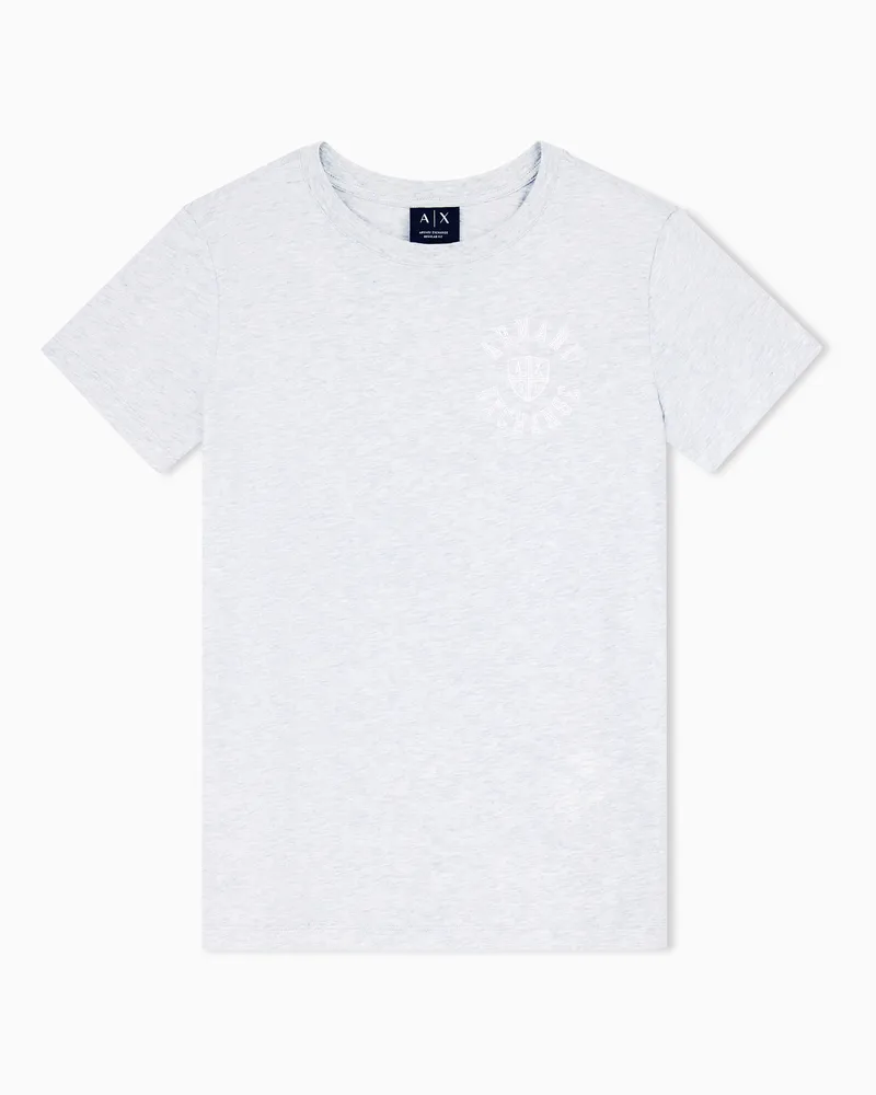 Armani Exchange T-shirt Crossover in jersey di cotone vestibilità regolare Grigio