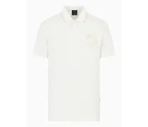 Armani Exchange OFFICIAL STORE Polo Regular Fit In Piquet Con Ricamo Bianco