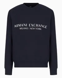 Armani Exchange OFFICIAL STORE Felpa Girocollo Milano/new York Blu