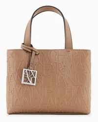 Armani Exchange OFFICIAL STORE Shopper Piccola Con Manici E Tracolla Cammello