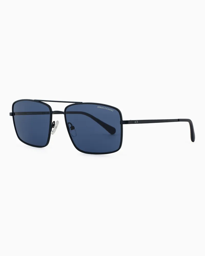 Armani Exchange Occhiali da sole uomo forma pilot Blu