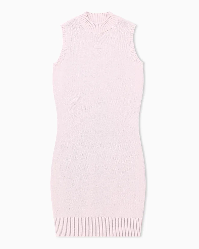 Armani Exchange Abito Crossover smanicato in maglia di cotone Rosa