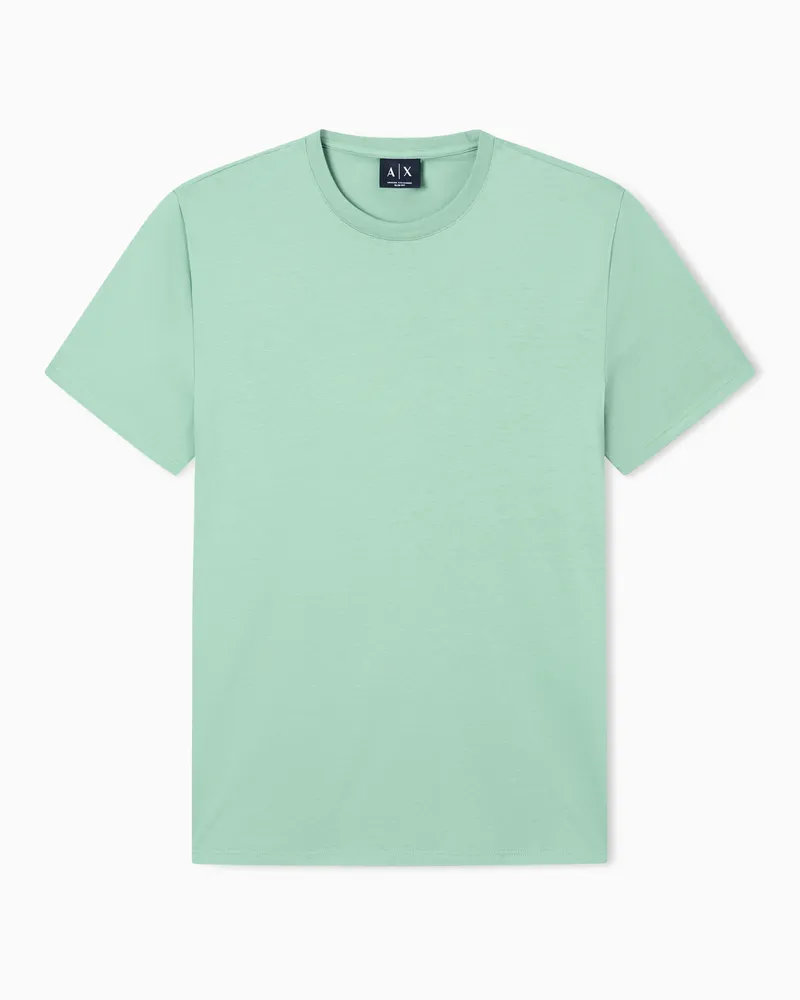 Armani Exchange T-shirt slim fit girocollo in cotone Pima Verde