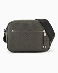 Armani Exchange OFFICIAL STORE Borsa A Tracolla Con Logo Monogram Allover Grigio