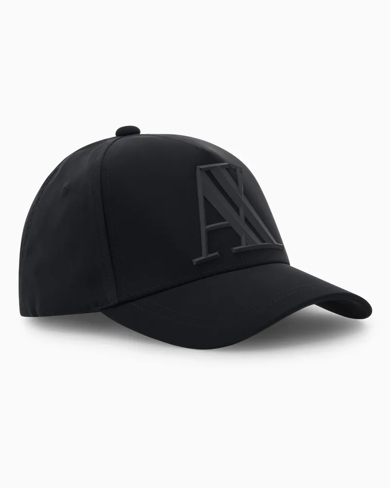 Armani Exchange Cappello da sole regolabile con logo Nero