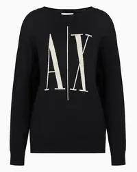 Armani Exchange OFFICIAL STORE Maglione In Filato Morbido Nero