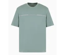 Armani Exchange OFFICIAL STORE T-shirt Regular Fit Con Strip Logo Verde