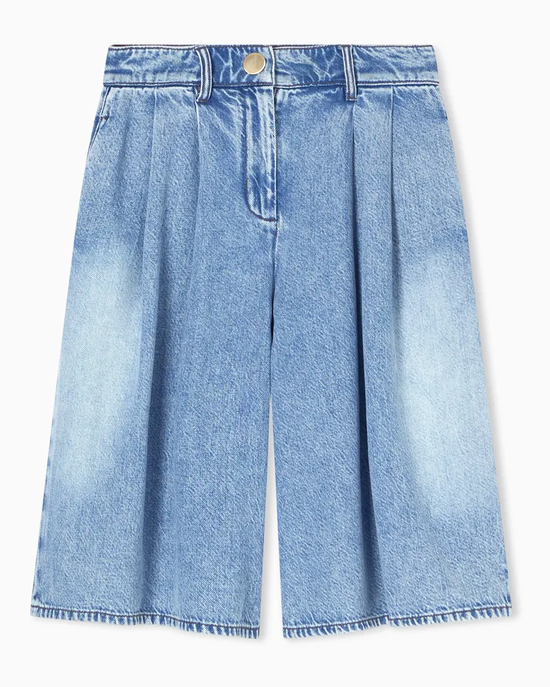 Armani Exchange Shorts Denim in Cotone Lyocell Blu