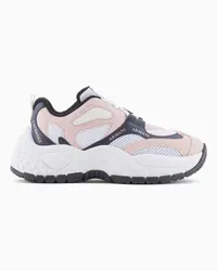 Armani Exchange OFFICIAL STORE Sneakers In Mesh Con Battistrada Personalizzato Rosa