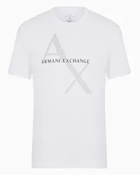 Armani Exchange OFFICIAL STORE T-shirt Regular Fit In Jersey Bianco