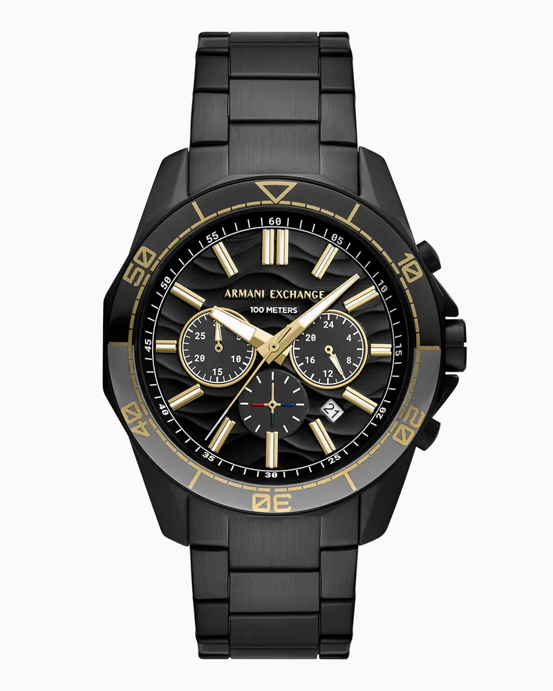 Armani Exchange Orologio cronografo in acciaio inossidabile nero Multicolore