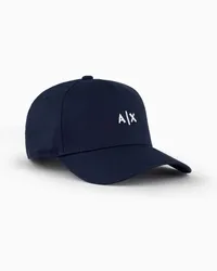 Armani Exchange OFFICIAL STORE Cappello Con Visiera E Logo Ricamato Blu