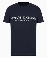 Armani Exchange OFFICIAL STORE T-shirt Regular Fit In Jersey Blu