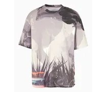 OFFICIAL STORE T-shirt Comfort Fit Con Stampa Foliage Allover