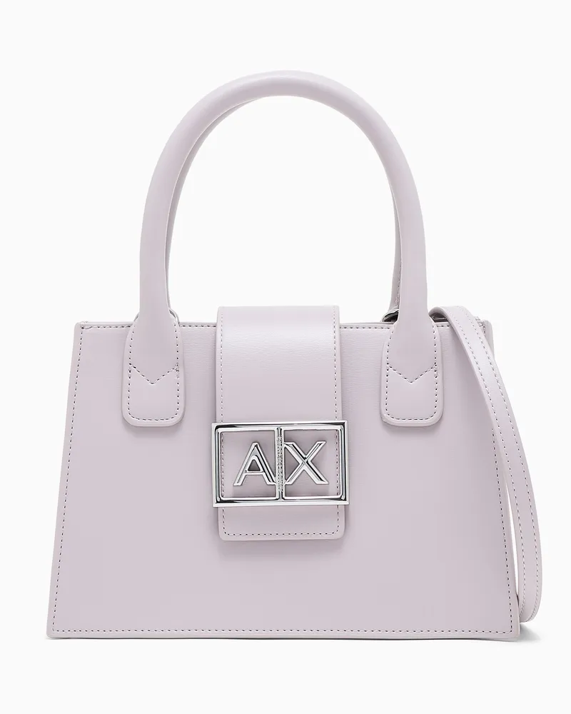Armani Exchange Borsa shopping tote in tessuto spalmato Rosa